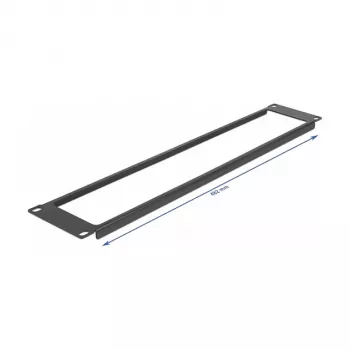 Blindplatte DeLOCK 19 Zoll Netzwerkschrank-Panel mit Öffnung 2U schwarz