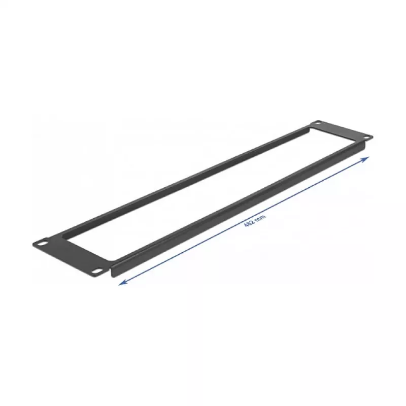 Blindplatte DeLOCK 19 Zoll Netzwerkschrank-Panel mit Öffnung 2U schwarz
