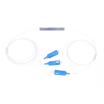 Kabel-Splitter Extralink Splitter 1:2 PLC SC/UPC 900µm mit 1,5 m Kabel (blau/weiß, PVC)