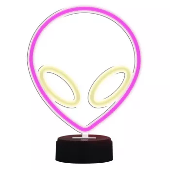 Tischleuchte MANTA SNL86PK Style Neon Lights UFO Pink – dekorative Neon-Lampe in Pink
