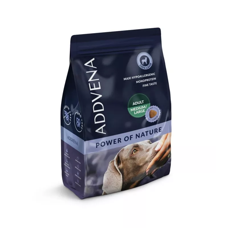ADDVENA Power of Nature Adult Medium/Large Lamb - Trockenfutter für Hunde - 2,5 kg