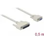 Serielles Kabel DELOCK 86909, D-Sub 25-polig auf D-Sub 9-polig, beige, 0,5 m