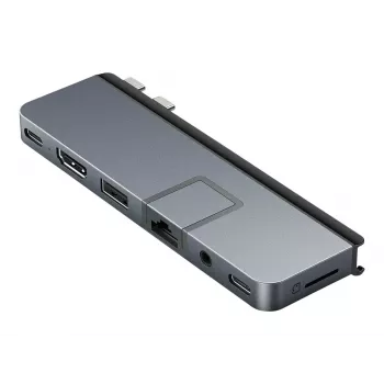 Hyper | HyperDrive DUO PRO 7-in-2 USB-C Hub für MacBook Air/Pro 2016-2020 | Ethernet LAN (RJ-45) Anschlüsse 1 | HDMI-Anschlüsse Anzahl 1