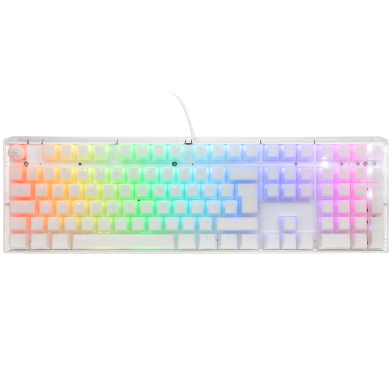 Ducky One 3 RGB Gaming-Tastatur, USB, QWERTY, US-Englisch, Weiß