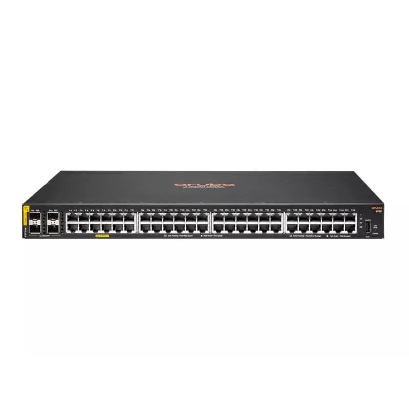 Hewlett Packard Enterprise HPE Aruba Networking CX 6100 48G Class4 PoE 4SFP+ 740W Switch - Switch - L3 - verwaltet - 48 x 10/100/1000 (PoE+) + 4 x 1 Gigabit/10 Gigabit SFP+ (Uplink)