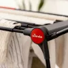 Wäscheständer VILEDA Infinity Flex Ultimate Teleskop — schwarz, beschichtetes Aluminium, 30 m Trockenfläche, faltbar, Rollen