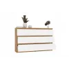 Kommode 6-Schubladen 120 cm Top E Shop Malwa — Artisan Oak / Weiß, Spanplatte