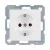 Steckdose Typ F berker 47438989, weiß, Duroplastgehäuse, 250V 16A, IP20, Tiefe 32mm