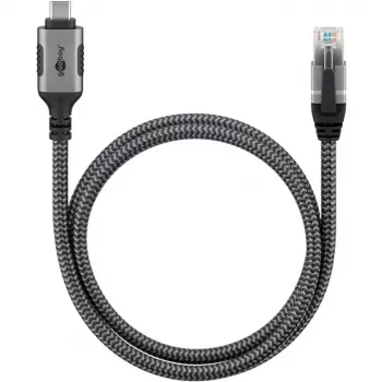Goobay 70755 USB-C auf RJ45 Ethernet CAT 6 Kabel für stabile kabelgebundene Internetverbindung mit Router/Modem/Netzwerk-Switch/Ersetzt USB auf RJ45 Adapter / 1