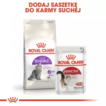 Trockenfutter für Katzen Royal Canin Sensible 33 Adult — 2 kg, Protein 33%, Fett 22%, Verdauungsunterstützung, Geflügelgeschmack