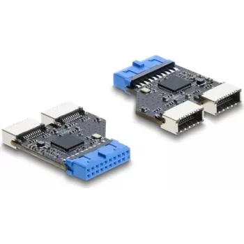 USB-Hub DELOCK 5 Gbit/s 20‑Pin-Header auf 2× USB-A 5 Gbit/s