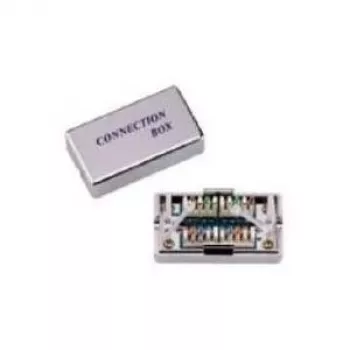 Wentronic Goobay Netzwerk-Verbindungs- / Anschlussbox CAT 5e (100 MHz) STP geschirmt – Box zum Verbinden von zwei Netzwerk-Installationskabeln (50481)