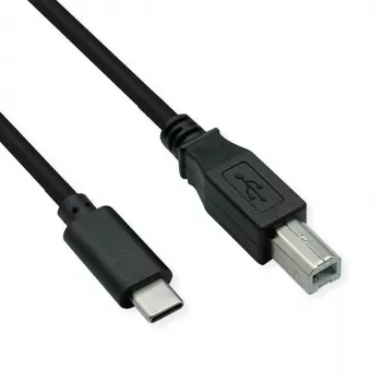 ROLINE USB 2.0 Typ-C-Kabel, C - B, ST/ST, schwarz, 1,8 m (11.02.8336)