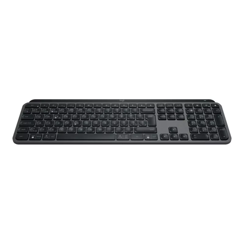 Kabellose Full-Size-Tastatur Logitech Master MX Keys S — Graphite, Bluetooth & 2,4 GHz (Nano), USB-C wiederaufladbar, hintergrundbeleuchtet, QWERTY US International