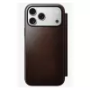 Nomad Modern Leather Folio Handyhülle Cover für iPhone 17 Pro Max — Braun, Leder, 6,3 Zoll Bildschirm, 4 Kartenfächer