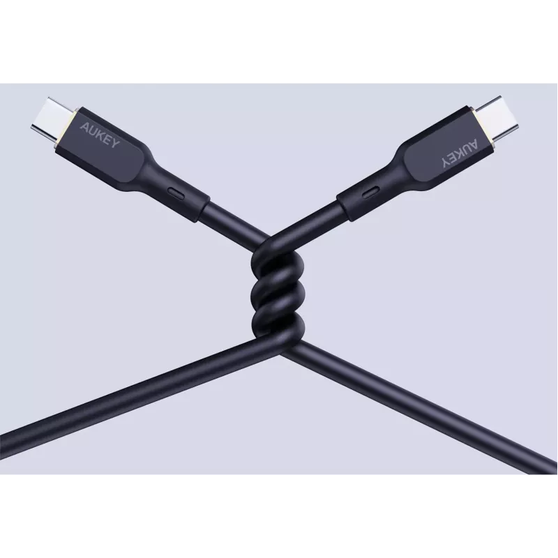 AUKEY CB-SCC241 USB-C Power Delivery PD 240W 5A 20V 1m Nylon Schwarz - D