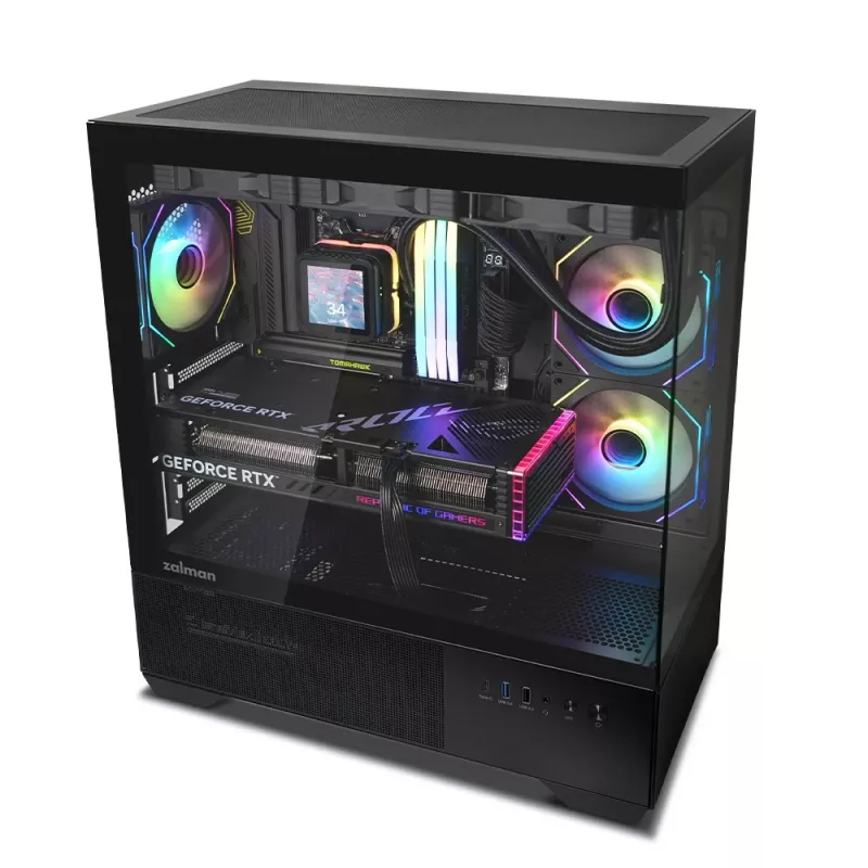 PC-Gehäuse CHRONIX V2 Mid Tower ARGB Lüfter x3 schwarz