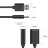 USB-Kabel UNITEK Y-C447GBK 0,5m USB 2.0 Schwarz