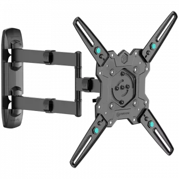 ONKRON Schwenk- und Neigewandhalterung für 32-65 Zoll Fernseher, max. 41 kg, mit Drehung, schwarz M4R