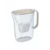 Wasserfilterkrug BRITA Style Essential Kanne, 2,4 l Tank (1,4 l gefiltert), MAXTRA, Klappdeckel, Sand