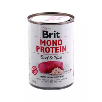 BRIT Mono Protein Beef & Rice - Nassfutter für Hunde - 400g