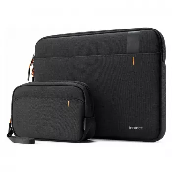 Laptophülle Inateck LB01011-13S für 13-Zoll-Laptops mit Zubehörtasche, schwarz
