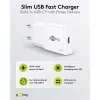 USB-C PD GaN schlank-Schnellladegerät (30 W) (Weiß)