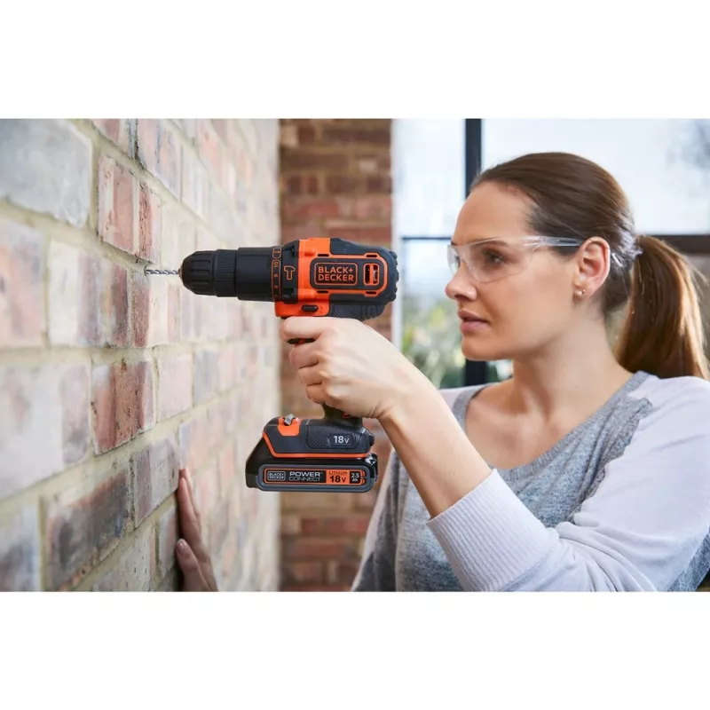 Black & Decker BDCHD18KB-QW Bohrer schlüssellos Schwarz, Orange