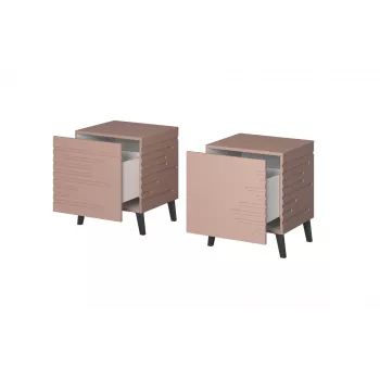 Nachttischschrank cama meble NOVA 44x40x52 cm rosa matt, 1 Schublade, 16 mm Rahmen