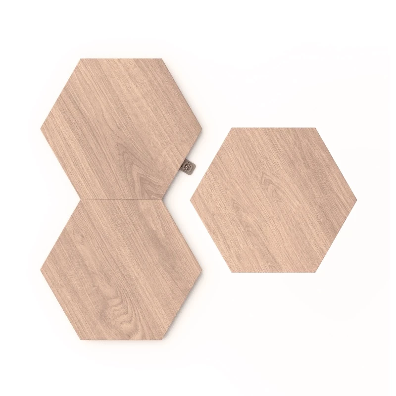 Stimmungsbeleuchtung Nanoleaf Elements Holzoptik Hexagon Erweiterungspaket 3er