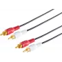 Audiokabel ShiverPeaks 40504 mit 2 Cinch-Steckern für analoge Stereo-Verbindungen