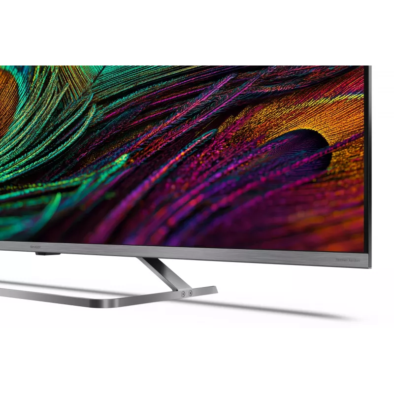 Sharp 4K QLED MiniLED TV | 50JP7265E | 50 | Smart TV | Google TV | UHD | Silber