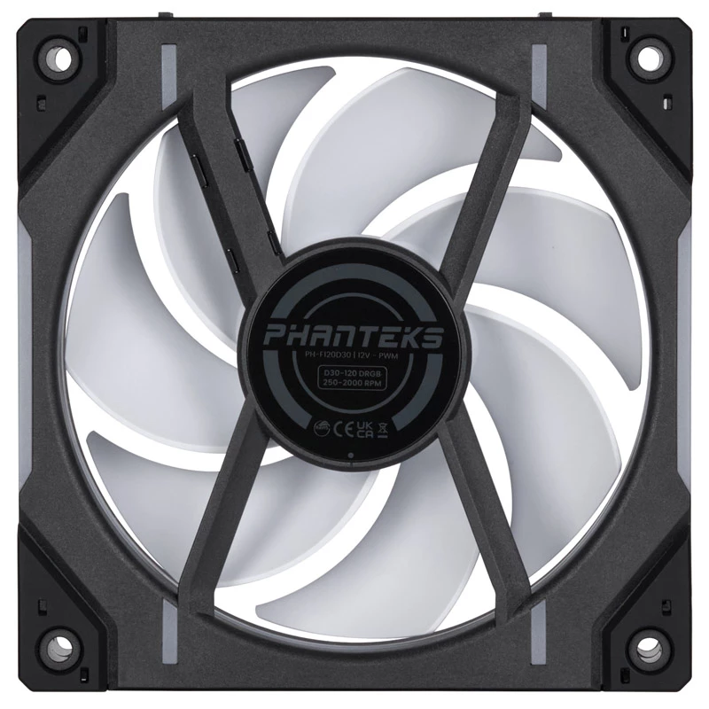 Lüfter Phanteks D30 12 cm Schwarz