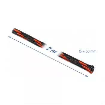 Kabelsleeve DeLOCK 20758 Schwarz Rot