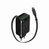 Ladegerät CANYON OnCharge 65RC mit integriertem USB-C-Kabel, 65 W, 1x PD, 1x QC, EU-Stecker, Schwarz