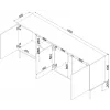 Cama INSERTO 3D1W Kommode 190x40x80 schwarz + LED