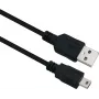 USB-Kabel Helos 288315 USB 2.0 2m USB A Mini-USB B Schwarz