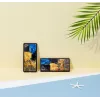 Handyhülle iKins für Samsung Galaxy Note 20 Ultra — schwarz, Café-Terrassen-Design