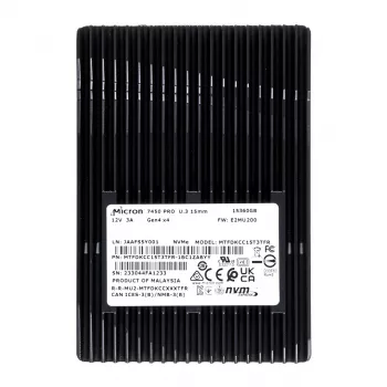 SSD Micron 7450 PRO 15,36 TB U.3 (15 mm) NVMe PCI 4.0 MTFDKCC15T3TFR-1BC1ZABYYR (DWPD 1)
