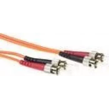 ACT 50 Meter LSZH Multimode 50/125 OM2 Glasfaser-Patchkabel Duplex mit ST-Anschlüssen