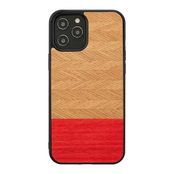 Schutzhülle man and wood für iPhone 12 Pro Max — Herringbone Azalea Schwarz
