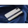 Smartphone-Hülle man and wood für iPhone X/XS – schwarzes Leder