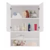 Topeshop POLA MINI DK Badezimmerschrank in Weiß Hochglanz Weiß