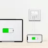 Dualer USB-Steckdosenadapter 65W, 2xUSB-C, weiß