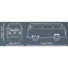 Modellbausatz Cobi Volkswagen T2b Bus orange, Maßstab 1:35, Bausatz