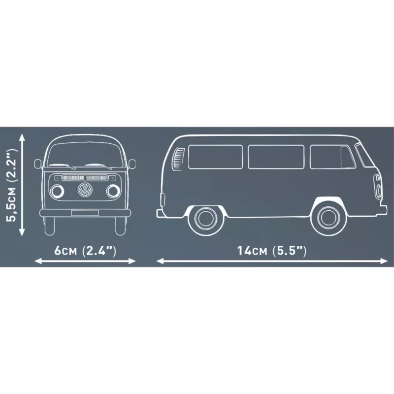 Modellbausatz Cobi Volkswagen T2b Bus orange, Maßstab 1:35, Bausatz