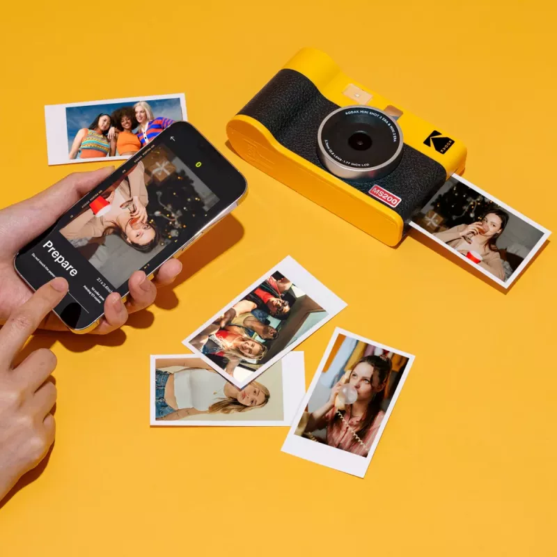 Sofortbildkamera Kodak Mini Shot 2 Era — tragbare Sofortbildkamera mit integriertem Drucker, schwarz