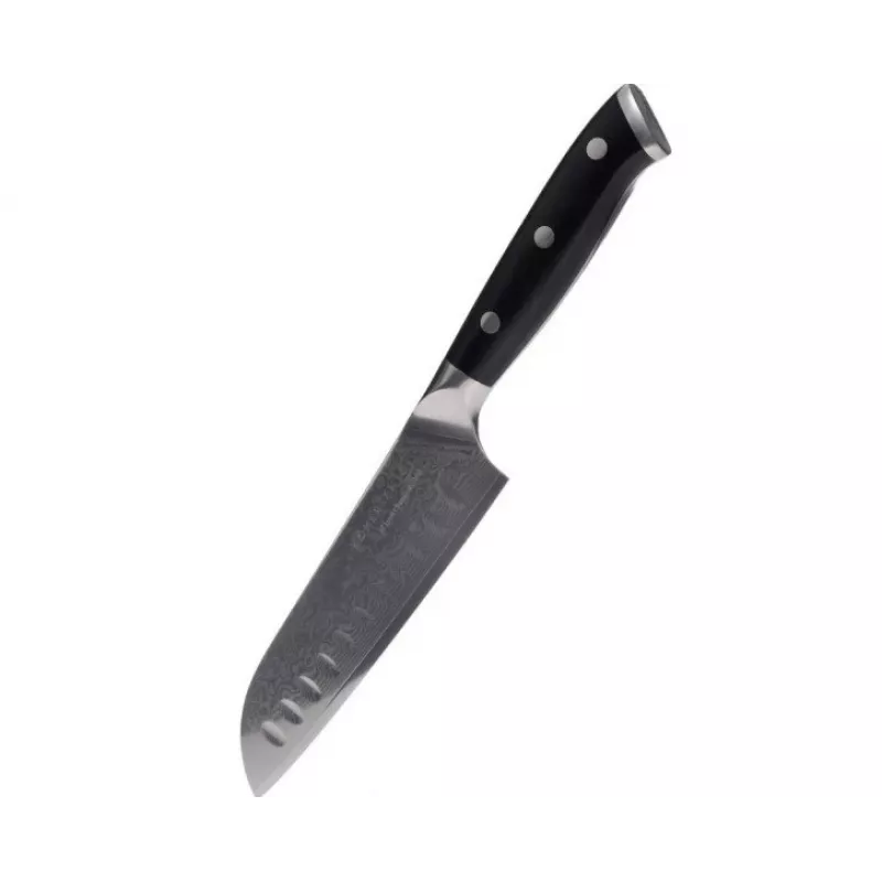 Kohersen Elegance Ebony Wood Santoku-Messer Damaststahl 12,7 cm