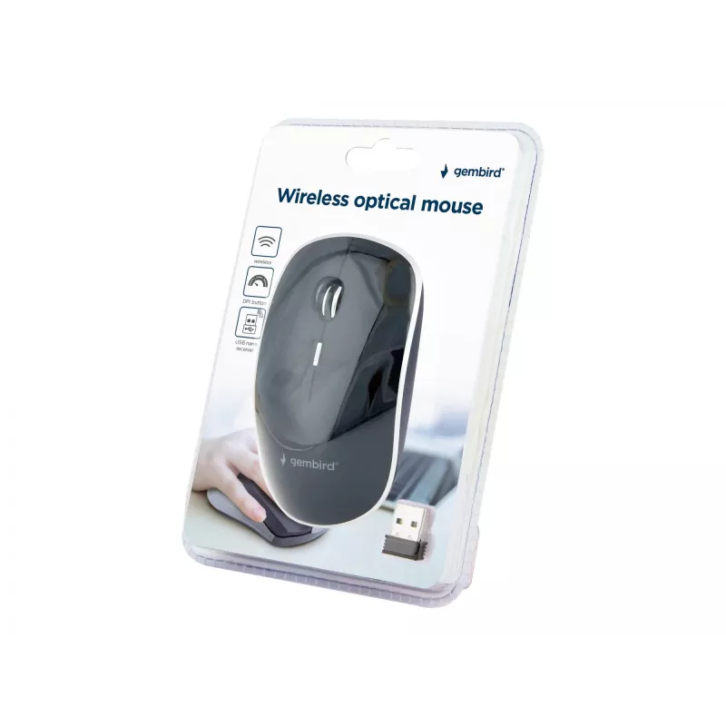 Maus USB OPTICAL WRL Schwarz/SILENT MUSW-4BS-01 GEMBIRD
