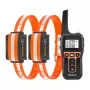 Hundetrainingshalsband Rojeco PD5291000m mit 2 Halsbändern, wiederaufladbare Fernbedienung, einstellbare statische Impulse/Vibration/Ton